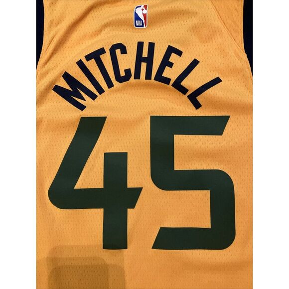 Utah Jazz Donovan Mitchell Jordan Brand Gold Jersey Youth M - Picture 2 of 8